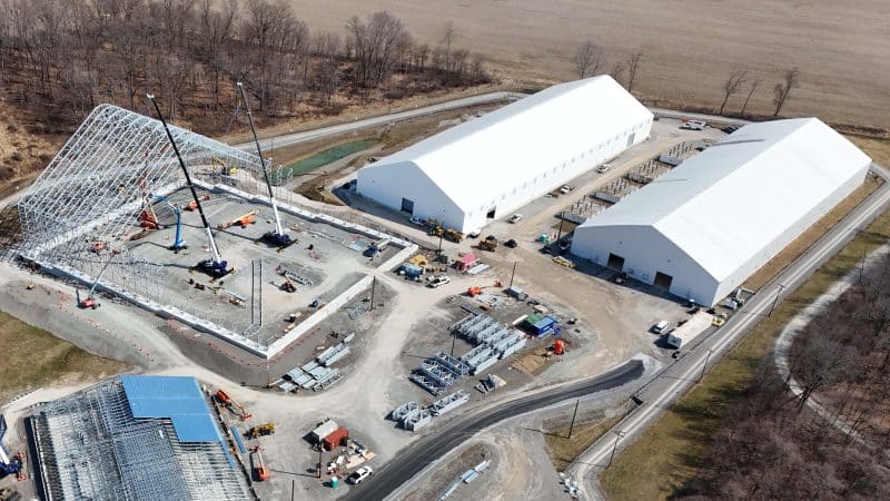 tentconstructie voor industriële en productiebedrijven veldeman