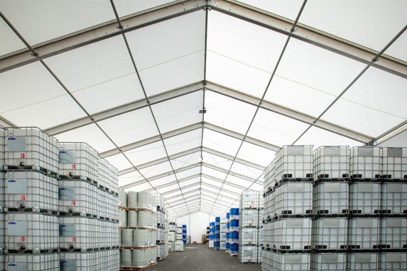 demontabele tentconstructie opslag veldeman